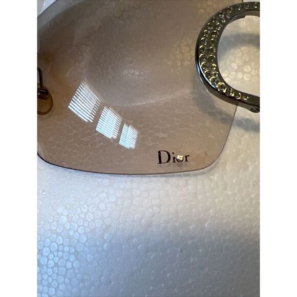 VINTAGE CHRISTIAN DIOR DIORLY 1 OVERSIZED SHIELD SUNGLASSES MADE IN ITALY Clear - Picture 3 of 16